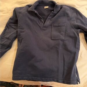 Todd Snyder Navy Sherpa Fleece Jacket